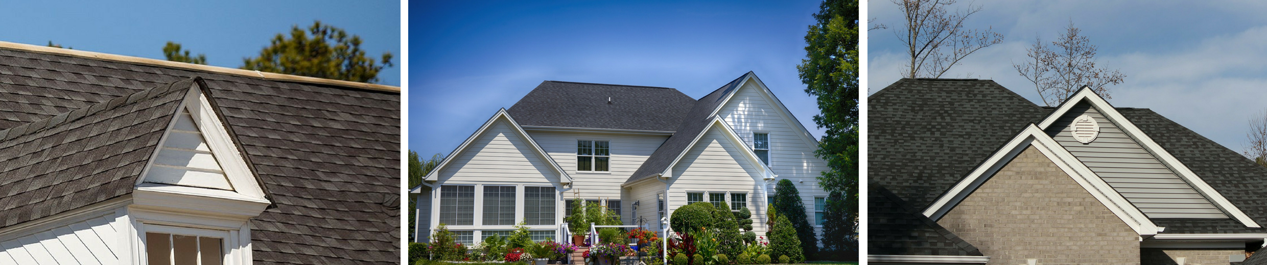 Roofing on various homes