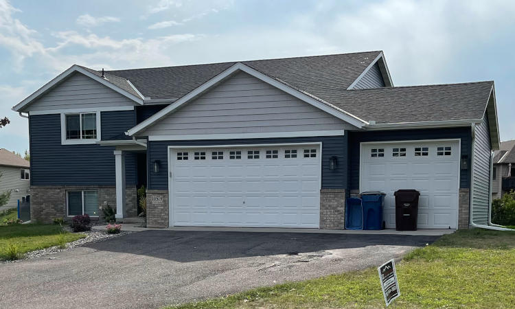 Blue & Gray Vinyl Siding Replacement