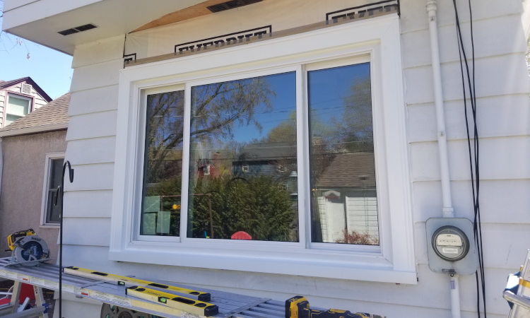 White Frame Window Replacement