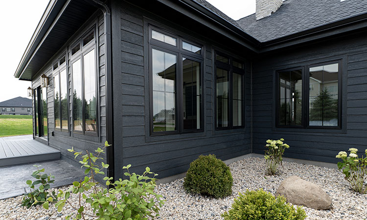 Black LP Siding on a house